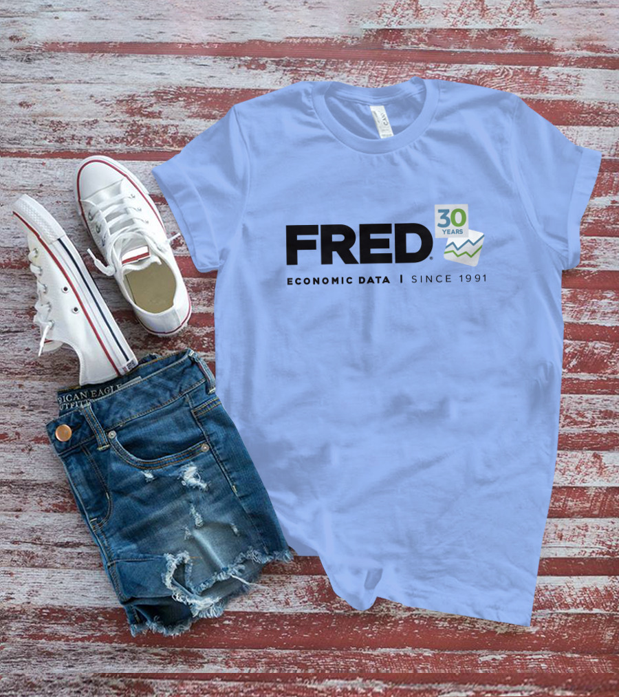 FRED Economic Data 30 Years Since 1991 T-Shirt