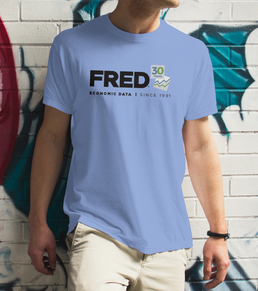 FRED Economic Data 30 Years Since 1991 T-Shirt