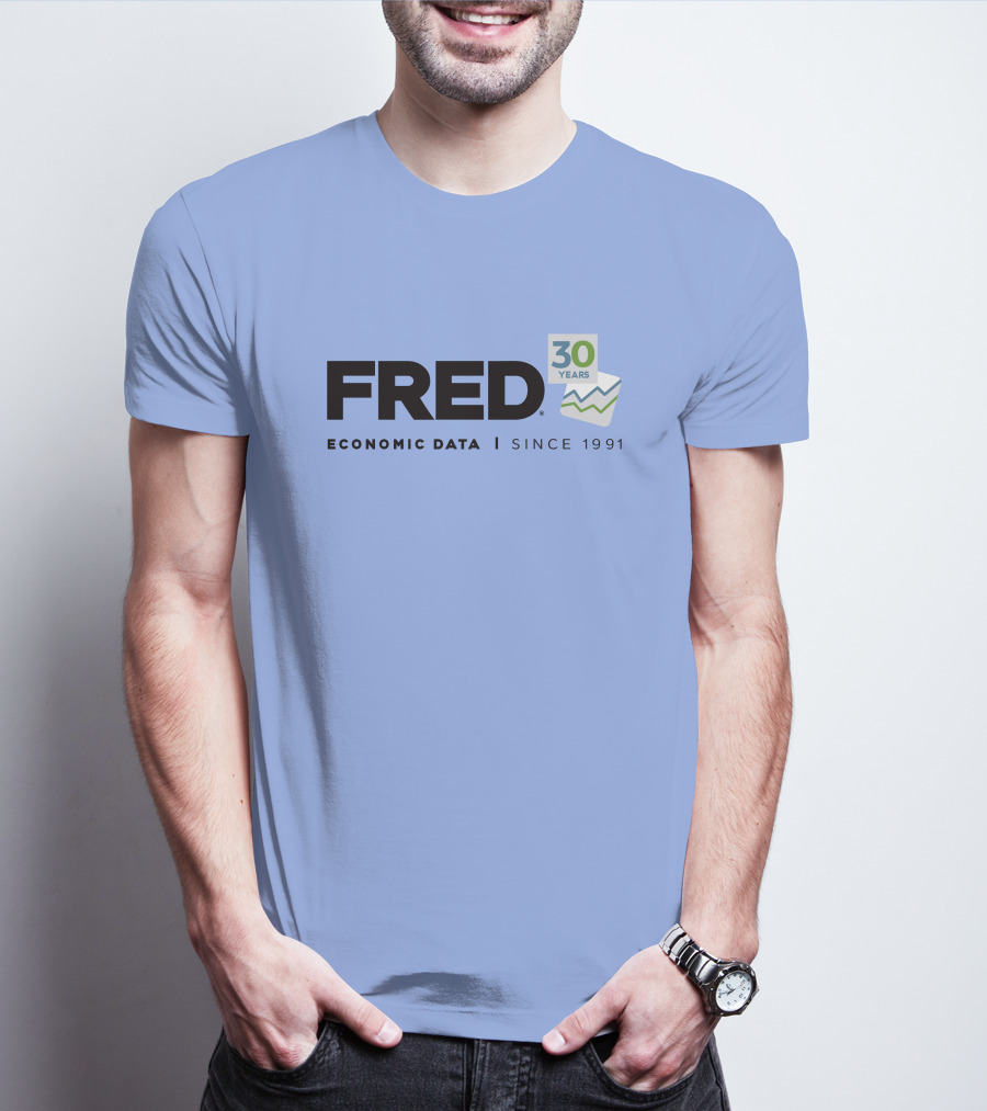 FRED Economic Data 30 Years Since 1991 T-Shirt