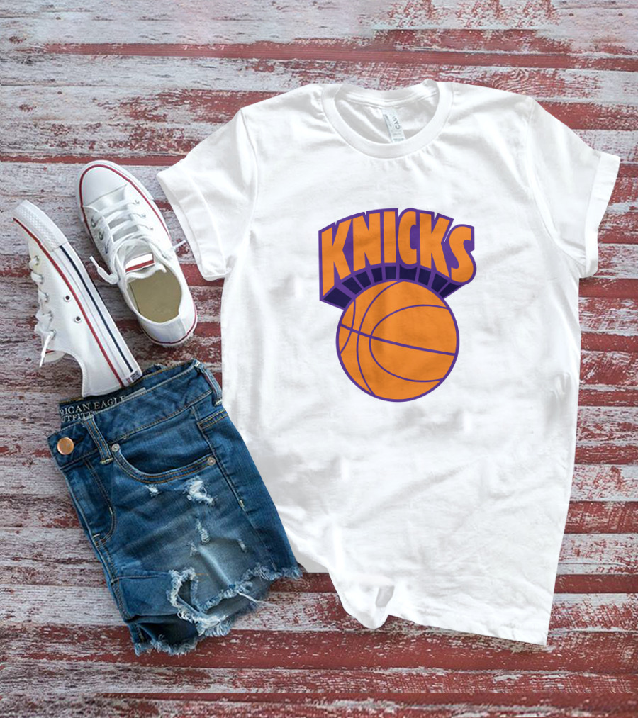 Hannasaurus69 Jimmy D New York Knicks Basketball Text Orange Purple T-Shirt