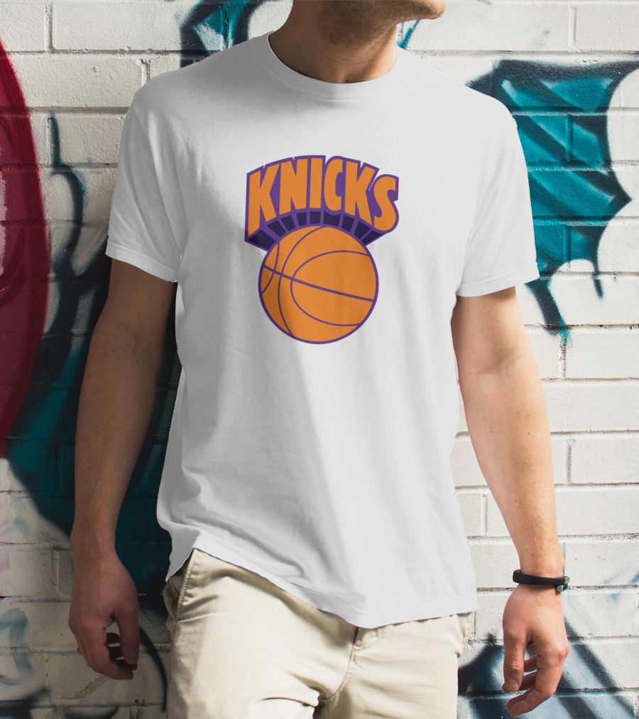 Hannasaurus69 Jimmy D New York Knicks Basketball Text Orange Purple T-Shirt