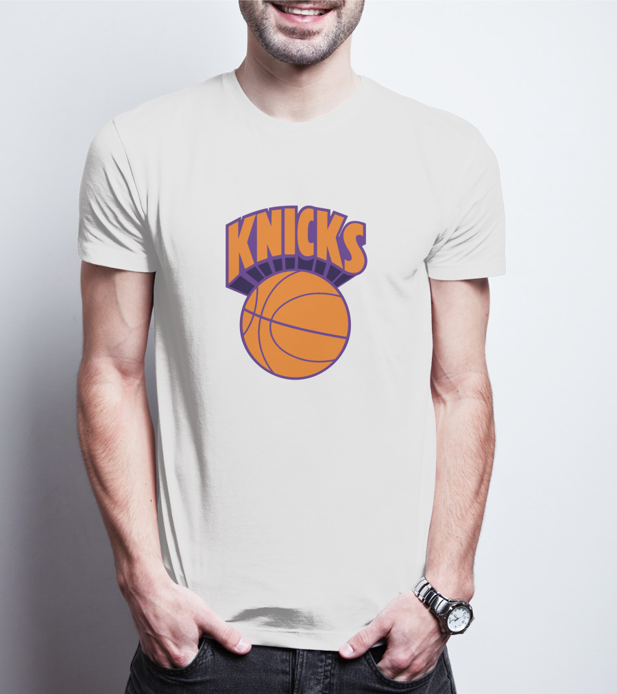 Hannasaurus69 Jimmy D New York Knicks Basketball Text Orange Purple T-Shirt