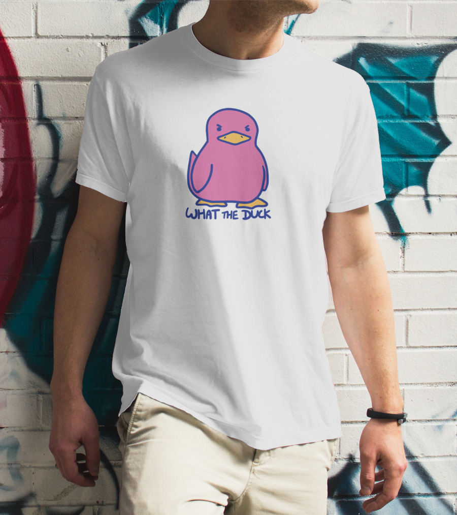 Sodapoppin Merch What The Duck Angry Pink Duck T-Shirt