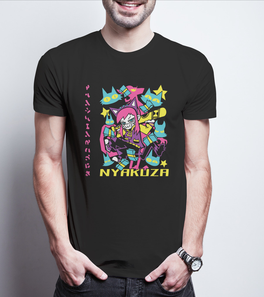 Fangamer Nyakuza Metro Cat Gang Neon Aesthetic T-Shirt