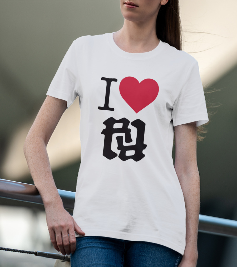 Kankan I Love RR Kanji Heart T-Shirt