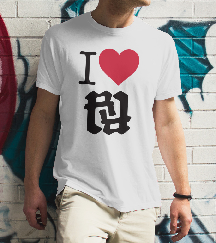 Kankan I Love RR Kanji Heart T-Shirt