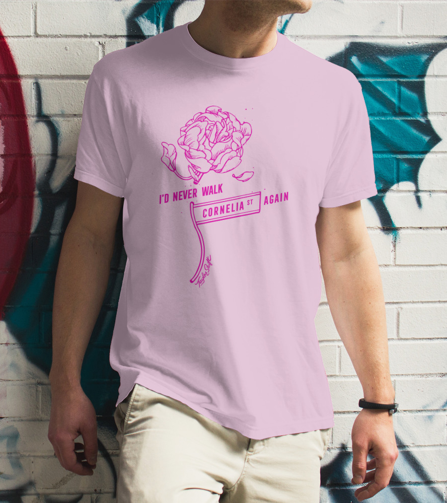 Taylor Swift Cornelia St I'd Never Walk Again Rose Drawing T-Shirt