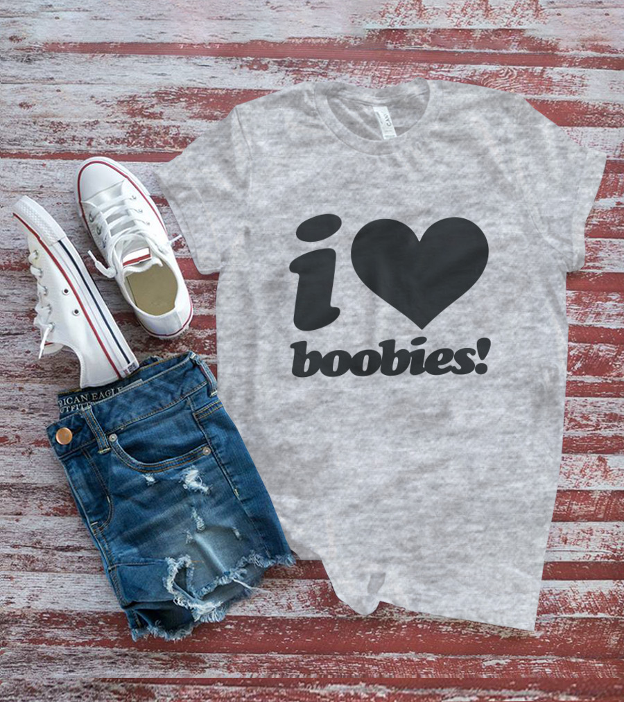 Rash I Love Boobies I Heart Boobies T-Shirt