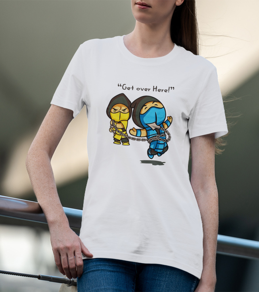 Mortal Kombat Scorpion Chibi Get Over Here The Krypt Classic Scene T-Shirt
