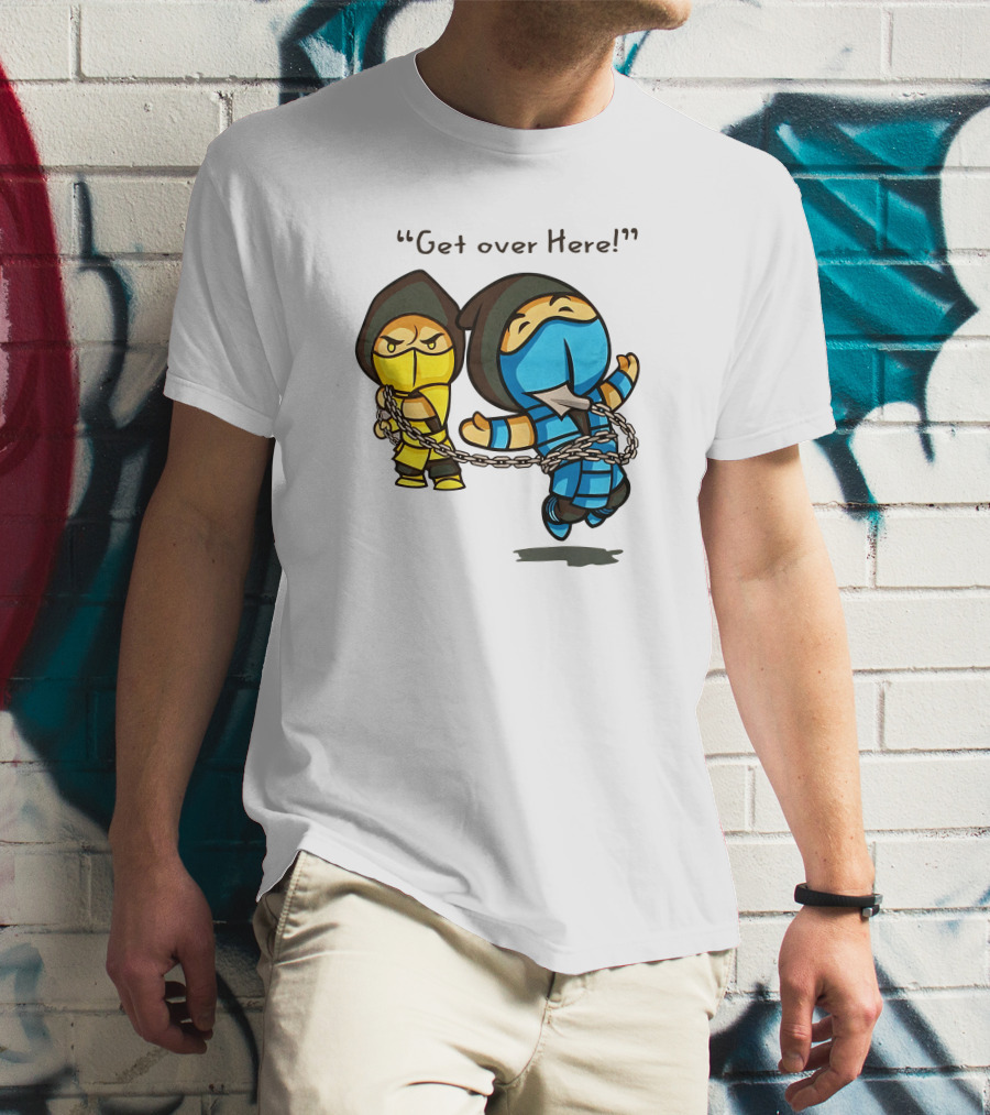 Mortal Kombat Scorpion Chibi Get Over Here The Krypt Classic Scene T-Shirt