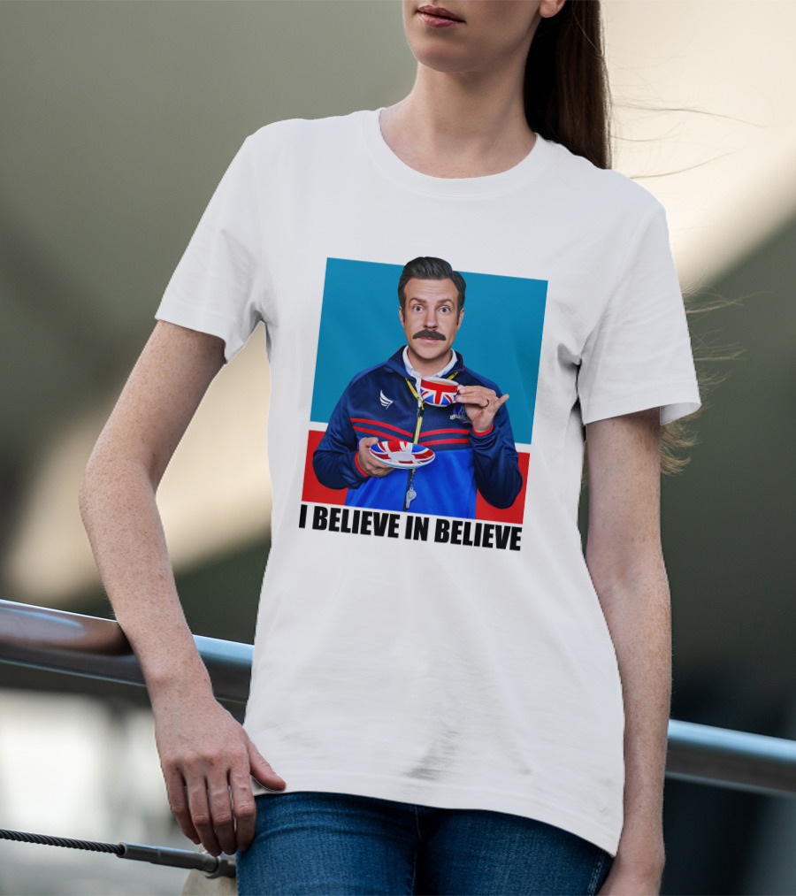 Ted Lasso I Believe In Believe Union Jack Coffee Cup T-Shirt
