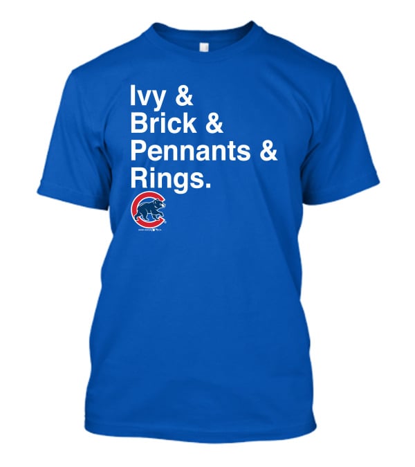 Ivy Brick Pennants Rings Cubs T-Shirt