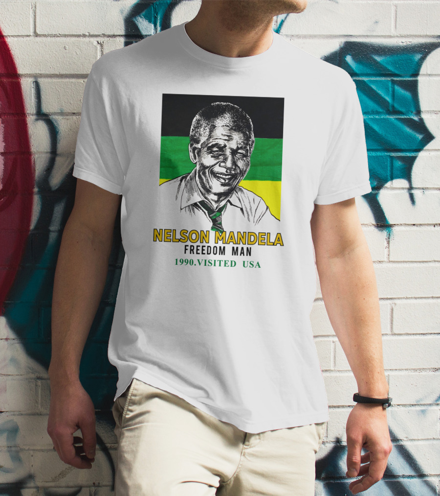 Jointcustodydc Nelson Mandela Freedom Man 1990 Visited USA T-Shirt
