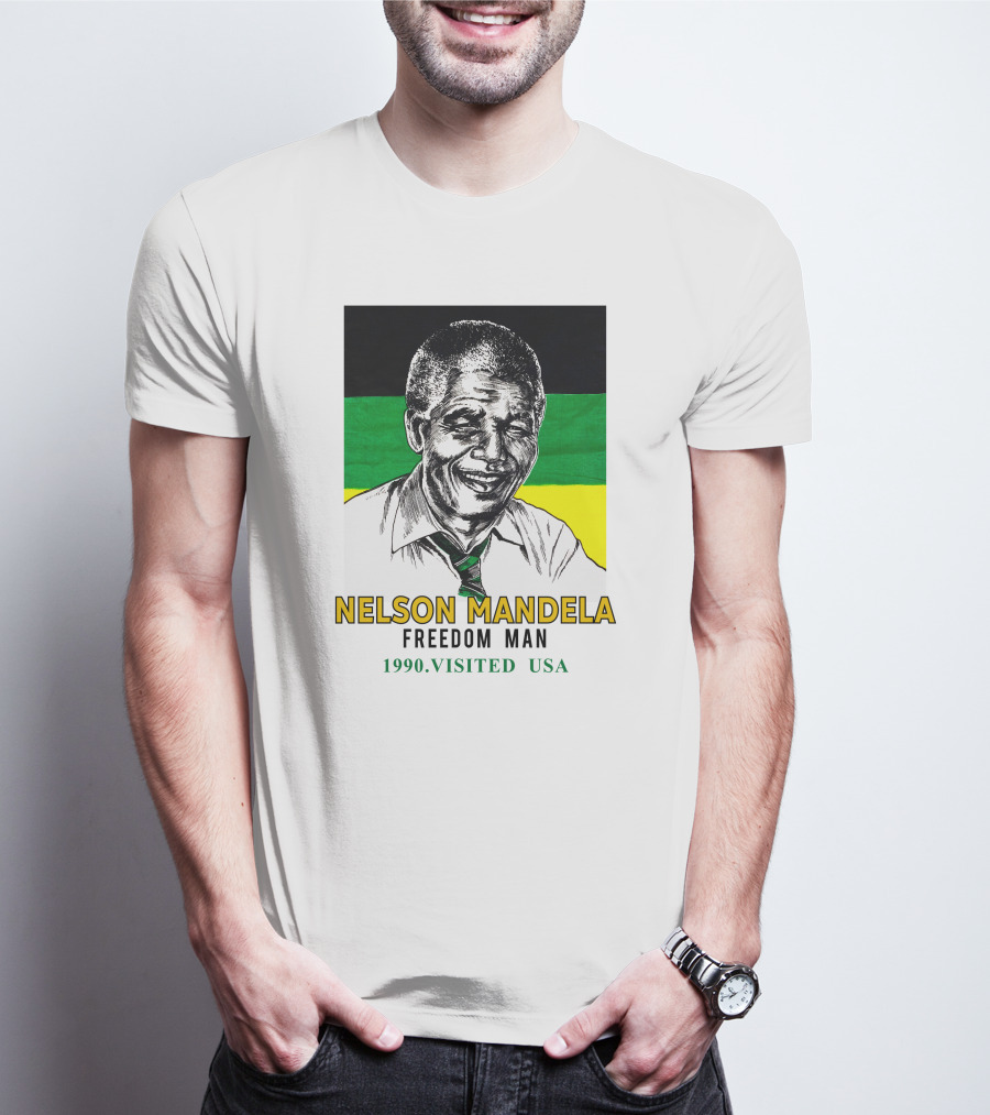 Jointcustodydc Nelson Mandela Freedom Man 1990 Visited USA T-Shirt