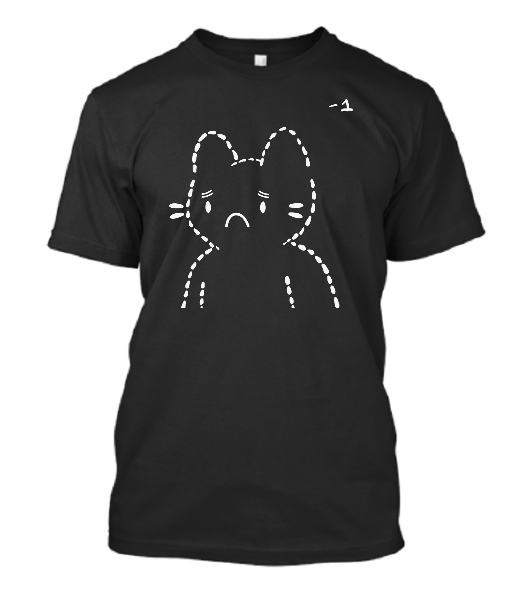 Pxingxng Life Cxxl Cxt Sad Expression -1 Dotted Lines T-Shirt