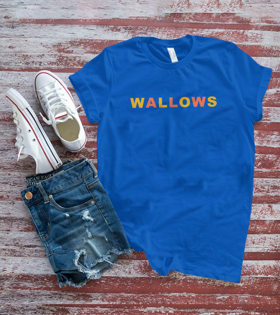 Wallows Colorful Block Logo Puff Text T-Shirt