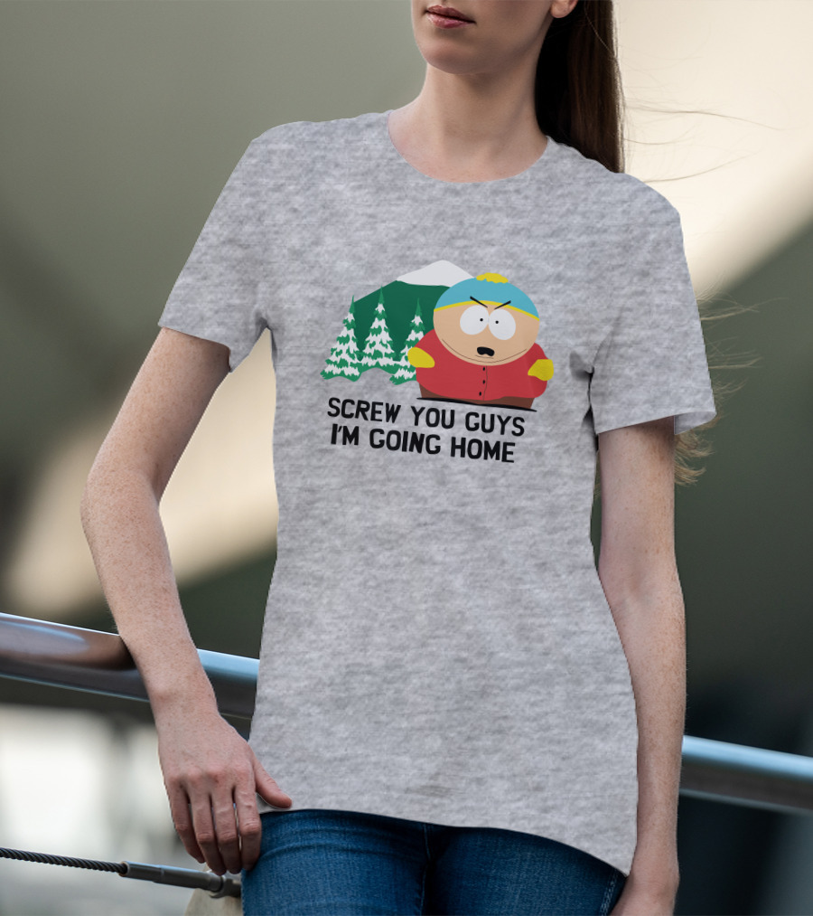 South Park Screw You Guys I'm Going Home Cartman Mountains Scene T-Shirt