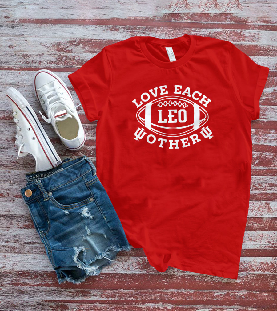 Homefield Apparel Love Each Other Leo Football T-Shirt