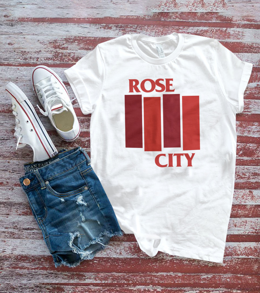 Rivetgear Shop Rose City Flag Rivet Gear Red Bar T-Shirt