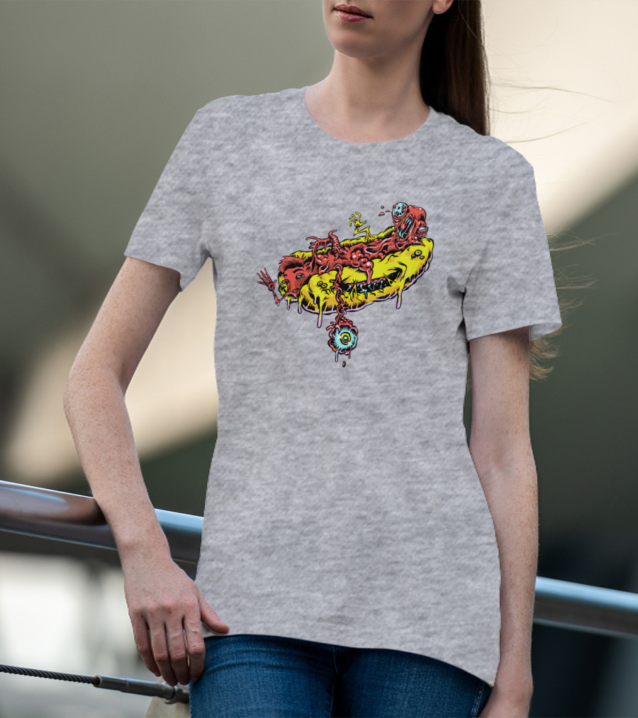 Drew Gooden Merch Hot Dog Surreal Monster Melt Dripping Eyeball T-Shirt
