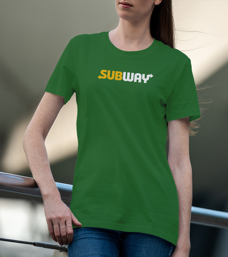 Keefler Subway Logo With Green Background T-Shirt
