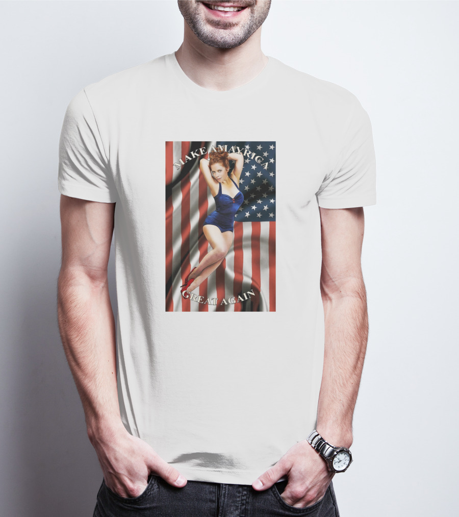 MAKE AMERICA GREAT AGAIN US FLAG PIN-UP MODEL T-Shirt