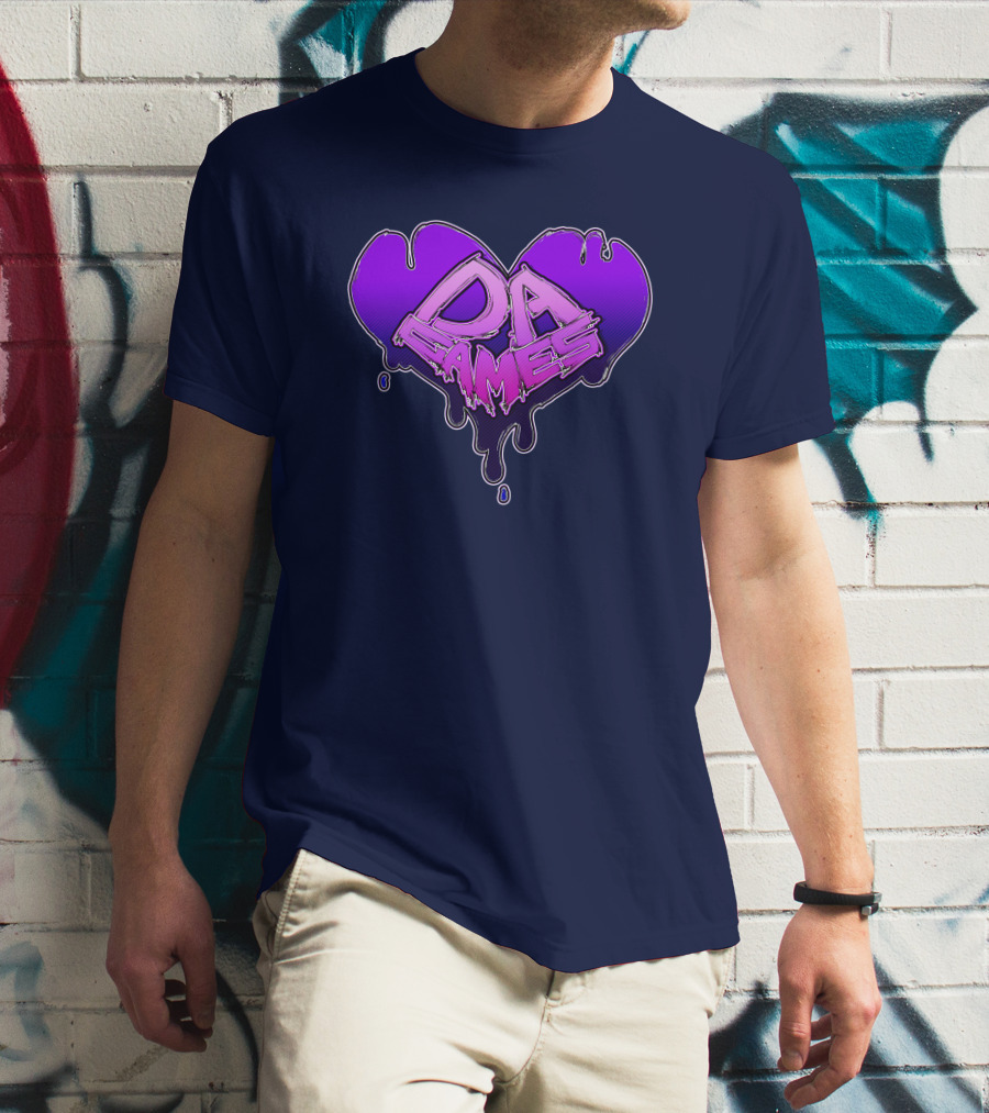 DAValentine Heart Drip Design DA Games Will Ryans Store T-Shirt