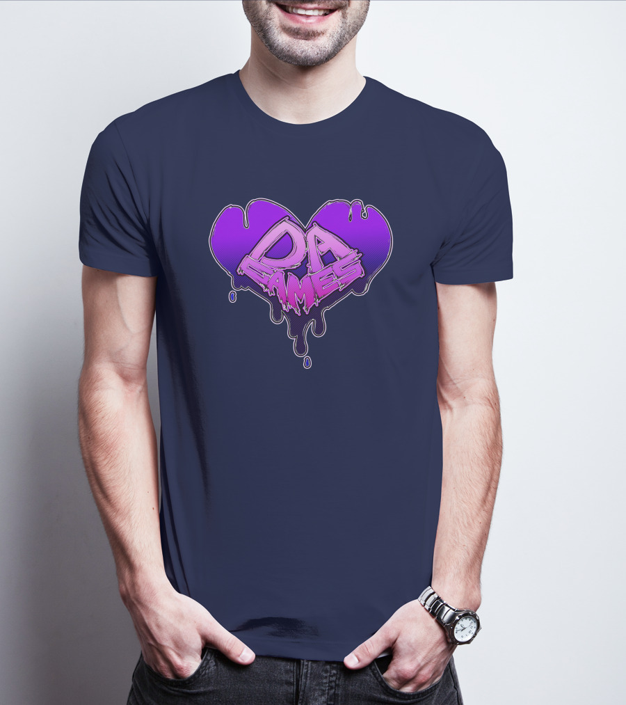 DAValentine Heart Drip Design DA Games Will Ryans Store T-Shirt