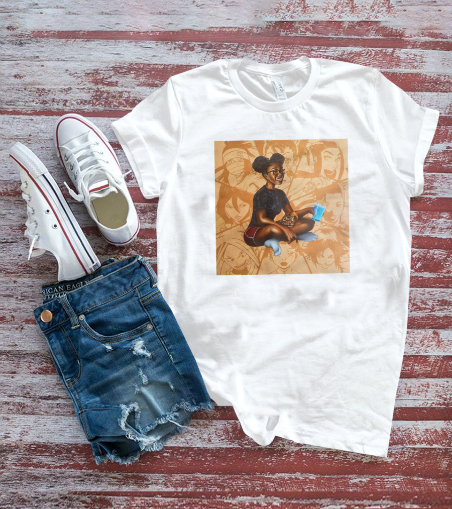 Huey Dynamite Screen Time Fine Be Greedier Anime Character Juice Chips T-Shirt