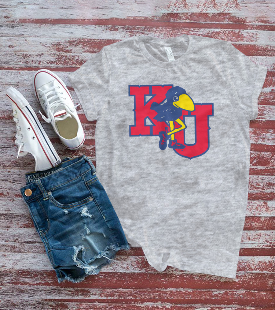 KU Homefield Vintage Long Leg Jayhawk T-Shirt