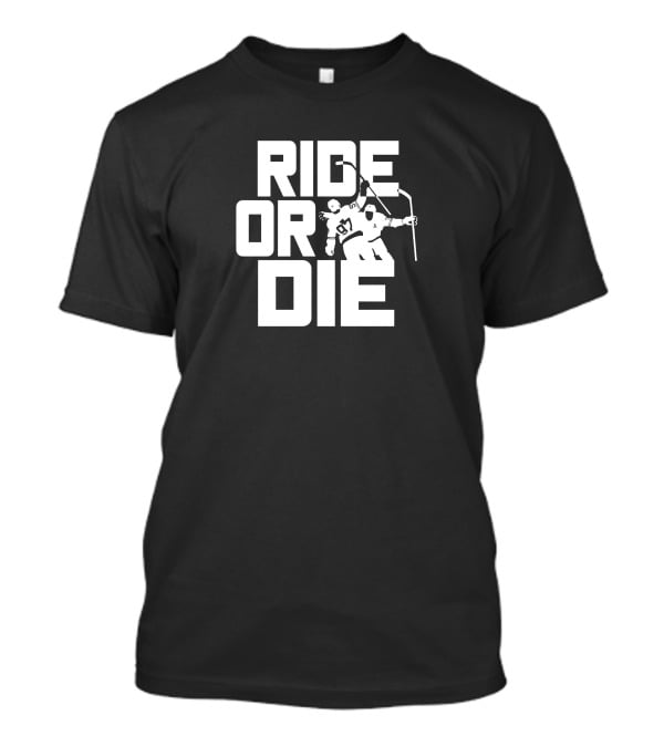 Oilers Nation Gear Ride Or Die Hockey Player T-Shirt