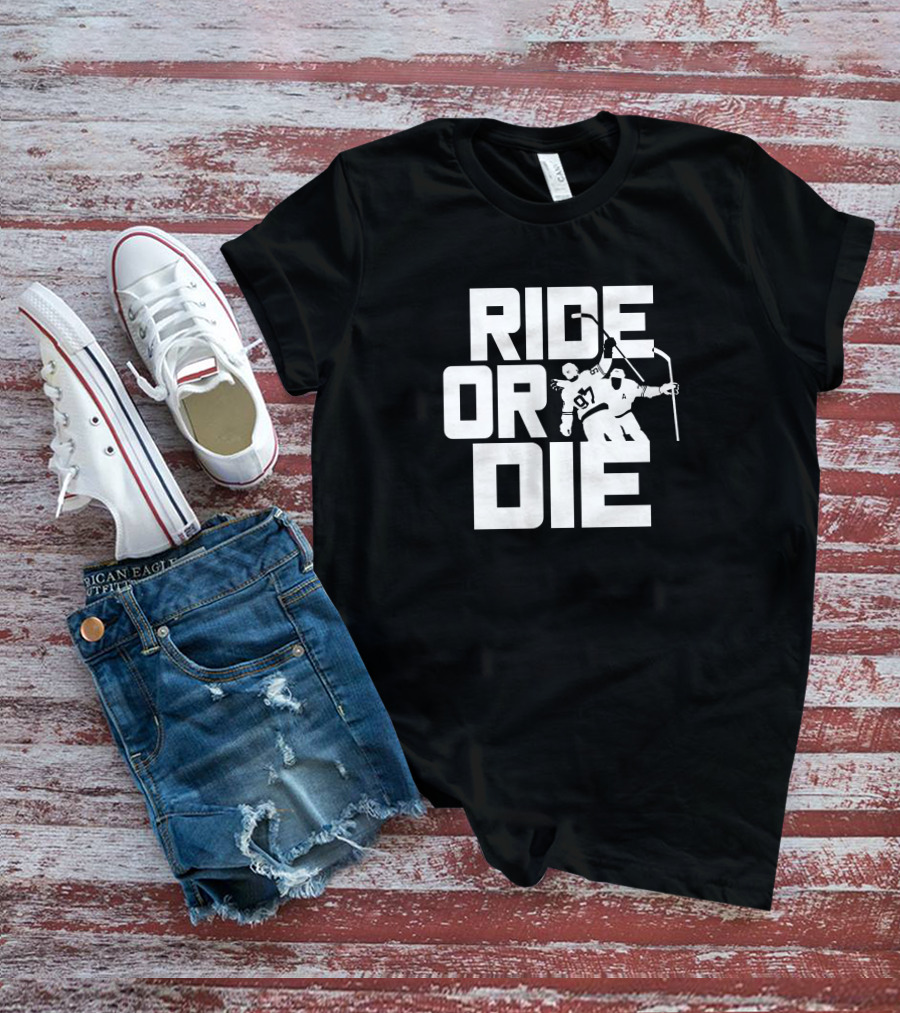 Oilers Nation Gear Ride Or Die Hockey Player T-Shirt