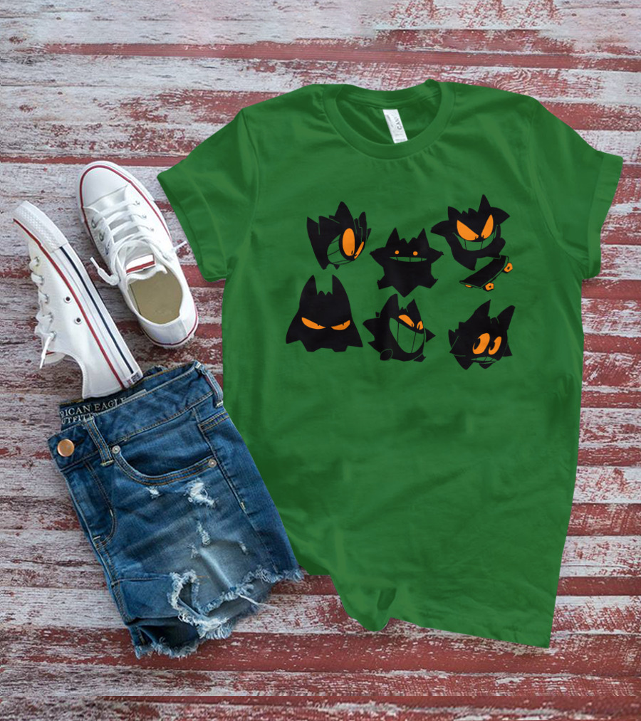 More Gengars 3Buddy And SNC Ghostly Faces Duo Skateboarding Collection T-Shirt