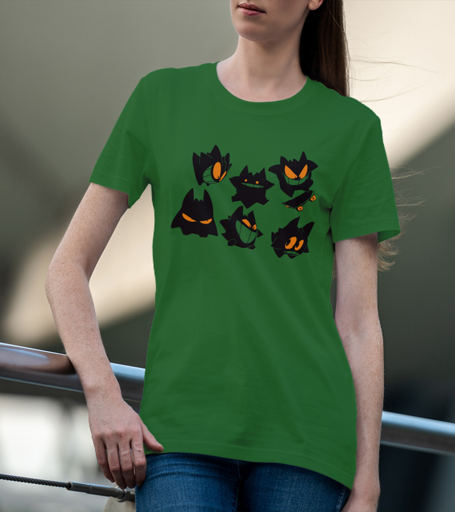 More Gengars 3Buddy And SNC Ghostly Faces Duo Skateboarding Collection T-Shirt