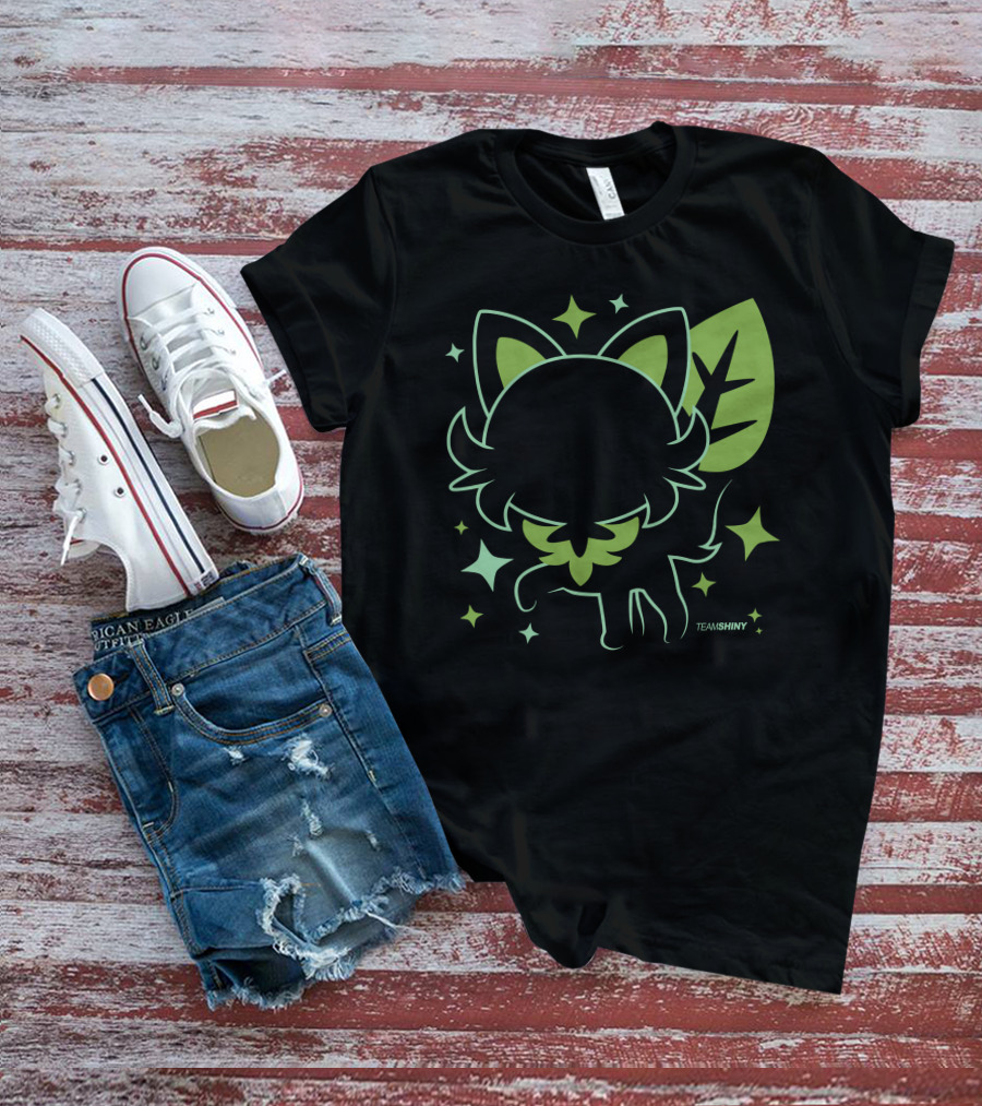 Merch Land Grass Cat Sprigatito Team Shiny Adrive Tk Leaf Stars T-Shirt