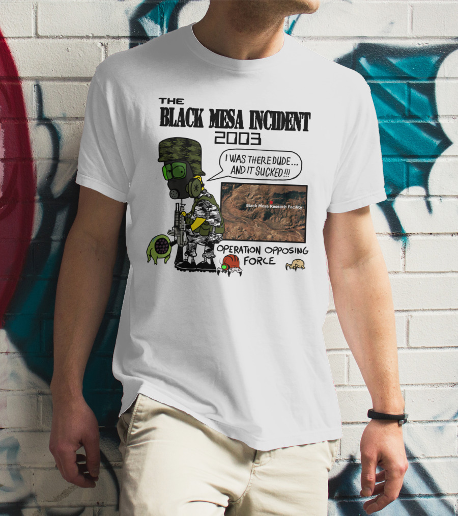The Black Mesa Incident 2003 Operation Opposing Force Bootleg Bart Style Maurs T-Shirt
