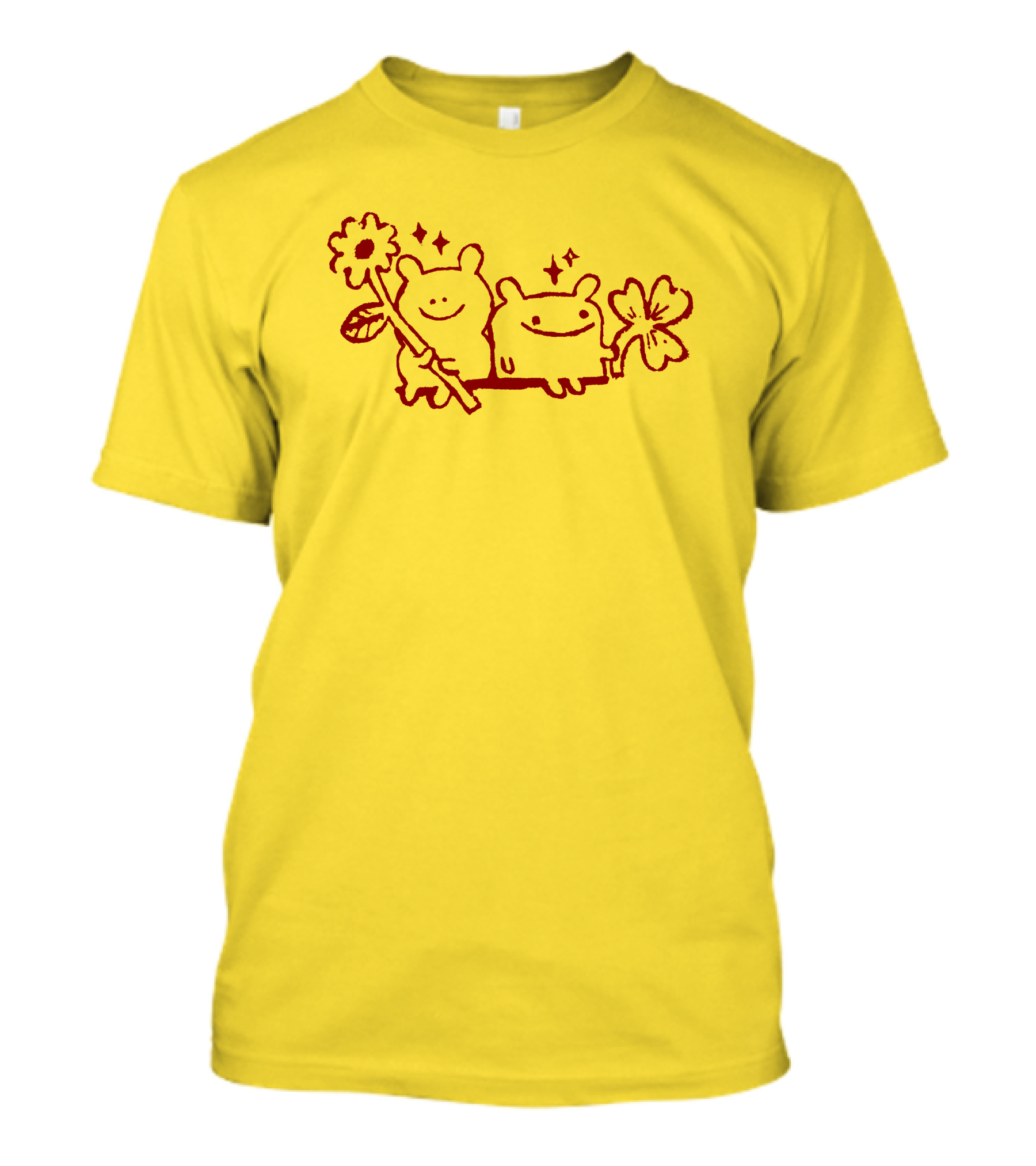 Megan Rose Ruiz Bear Friends Meg Zavala Cute Smiling Flower Duo T-Shirt