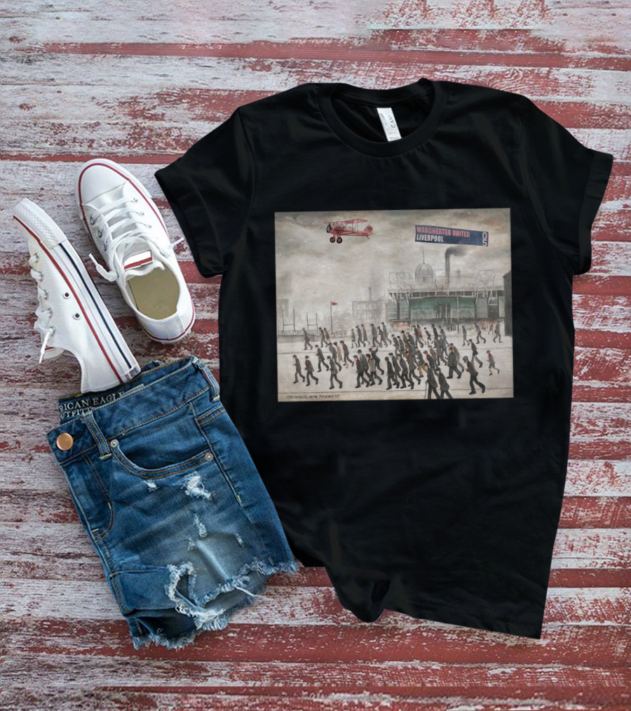 Proper Tees Merch Store Manchester United Liverpool Football Art Crowd Scene T-Shirt