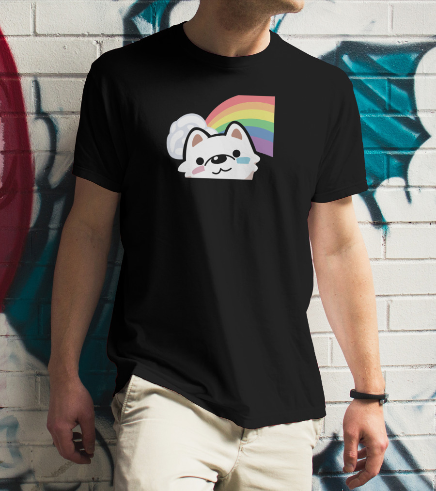 Streame Lements Merch DarkViperAU Pride Rainbow Dog T-Shirt
