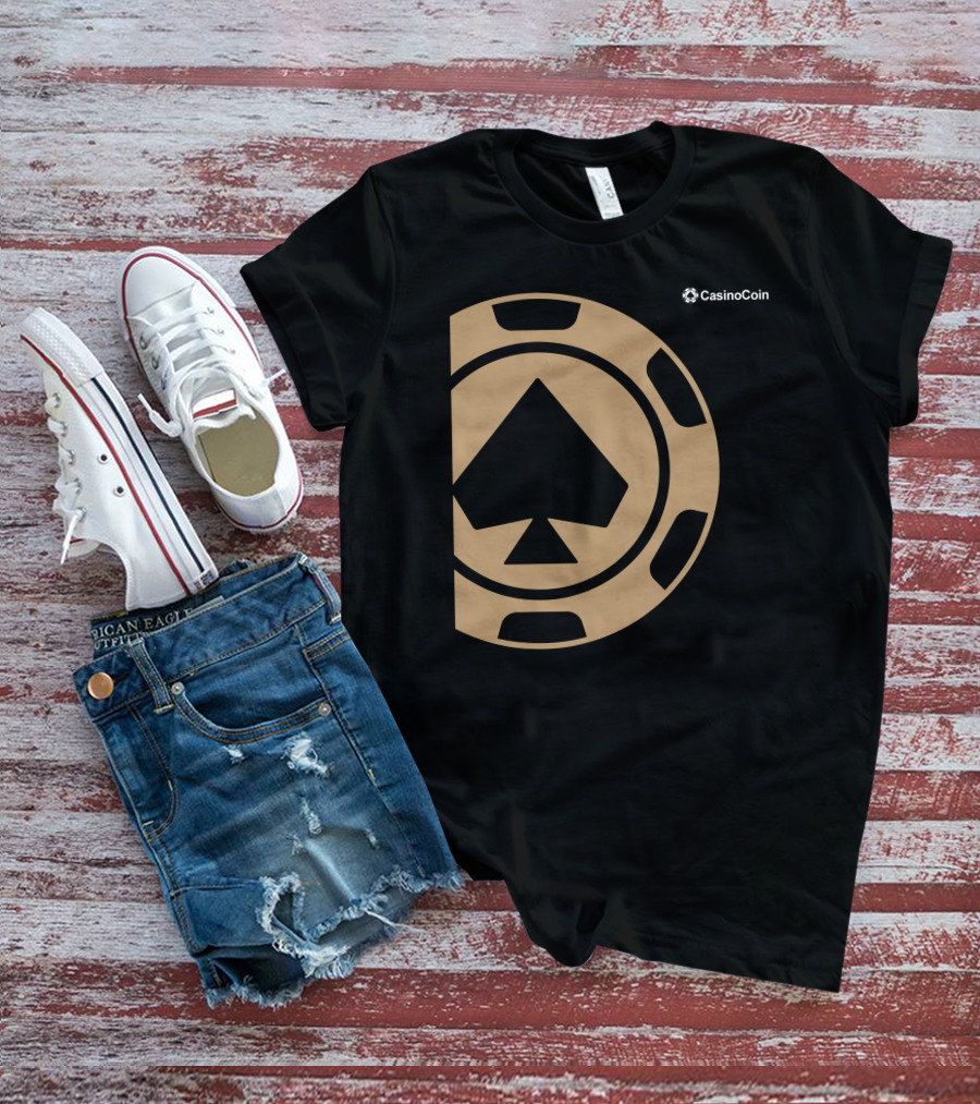 Casinocoin Gold Spade Chip T-Shirt