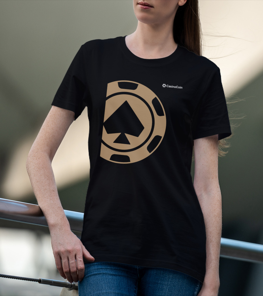 Casinocoin Gold Spade Chip T-Shirt