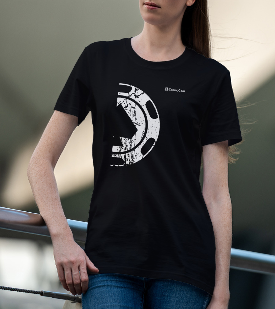 CasinoCoin Grunge Distressed Style Text Cryptocurrency T-Shirt