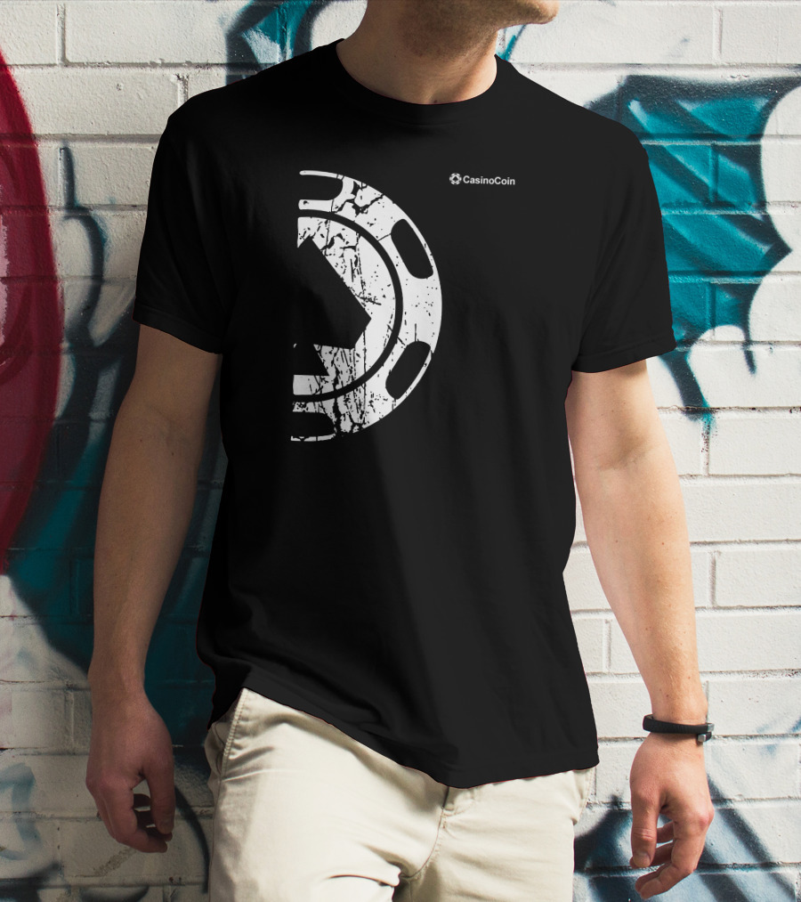 CasinoCoin Grunge Distressed Style Text Cryptocurrency T-Shirt