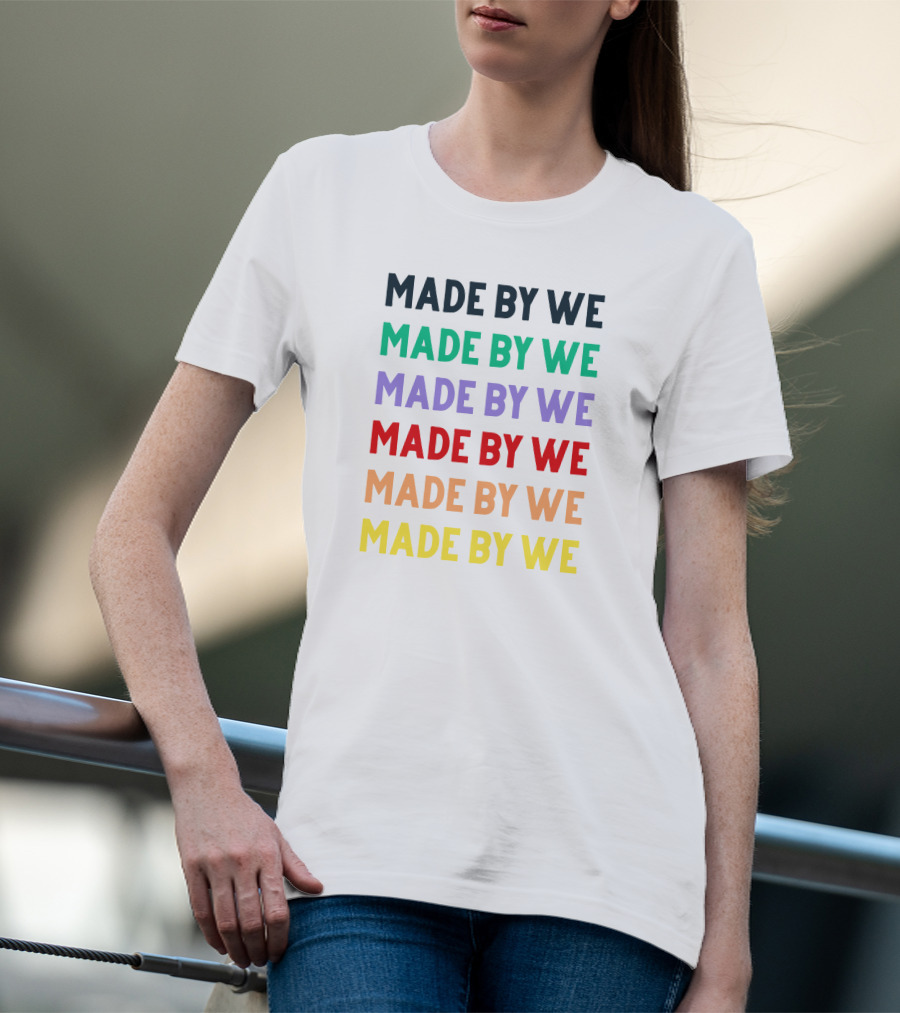 Made By We Rainbow Multicolor Typography T-Shirt