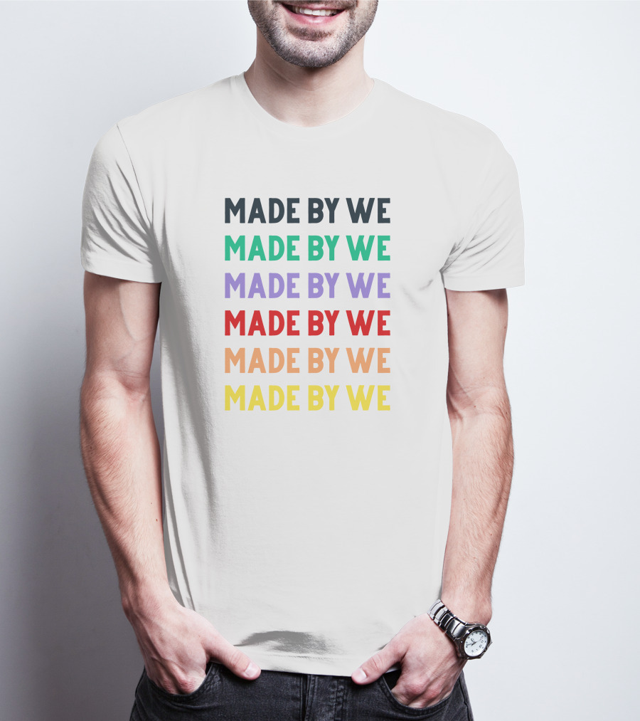 Made By We Rainbow Multicolor Typography T-Shirt