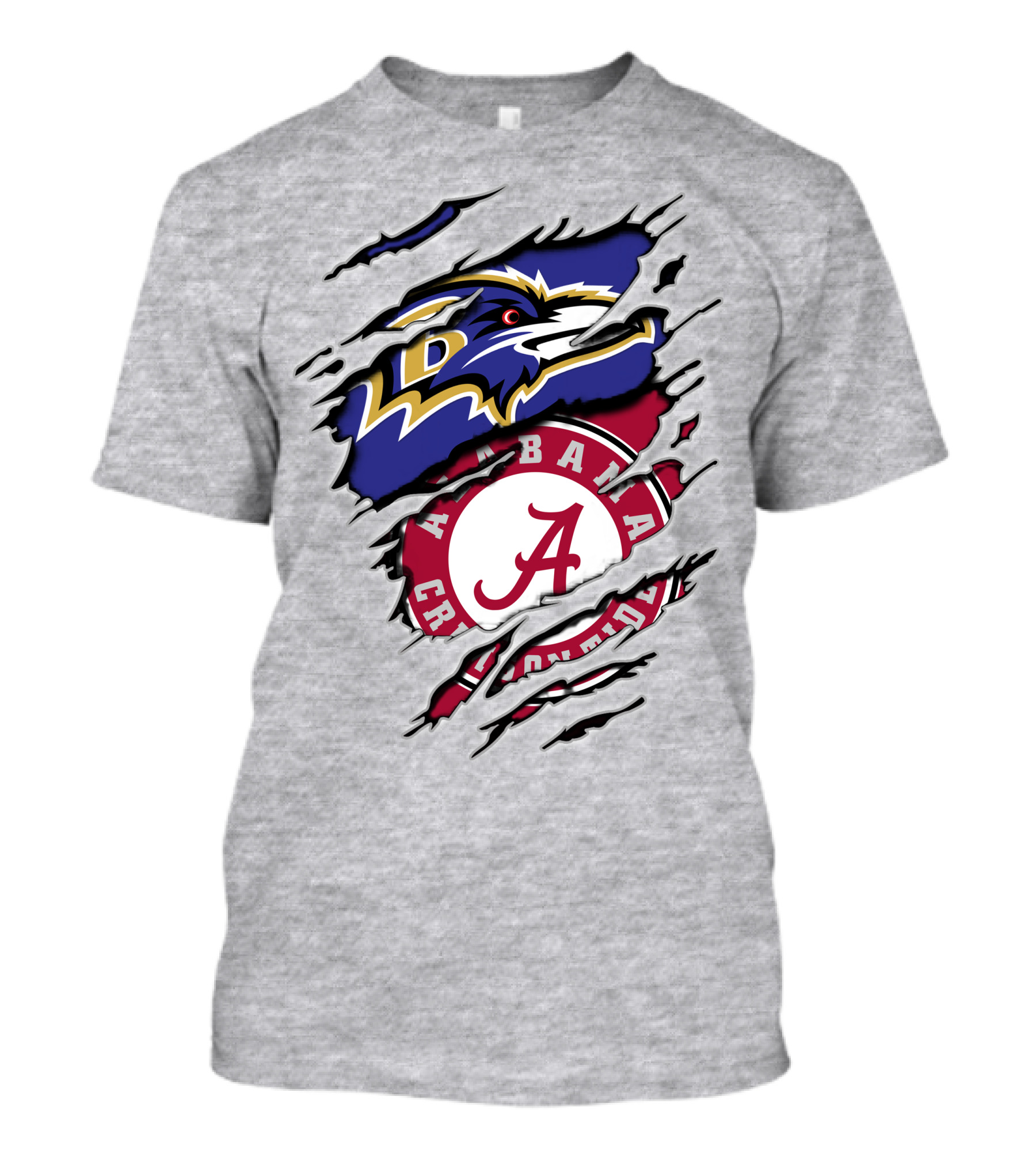 Baltimore Ravens Alabama Crimson Tide Logo Mashup T-Shirt
