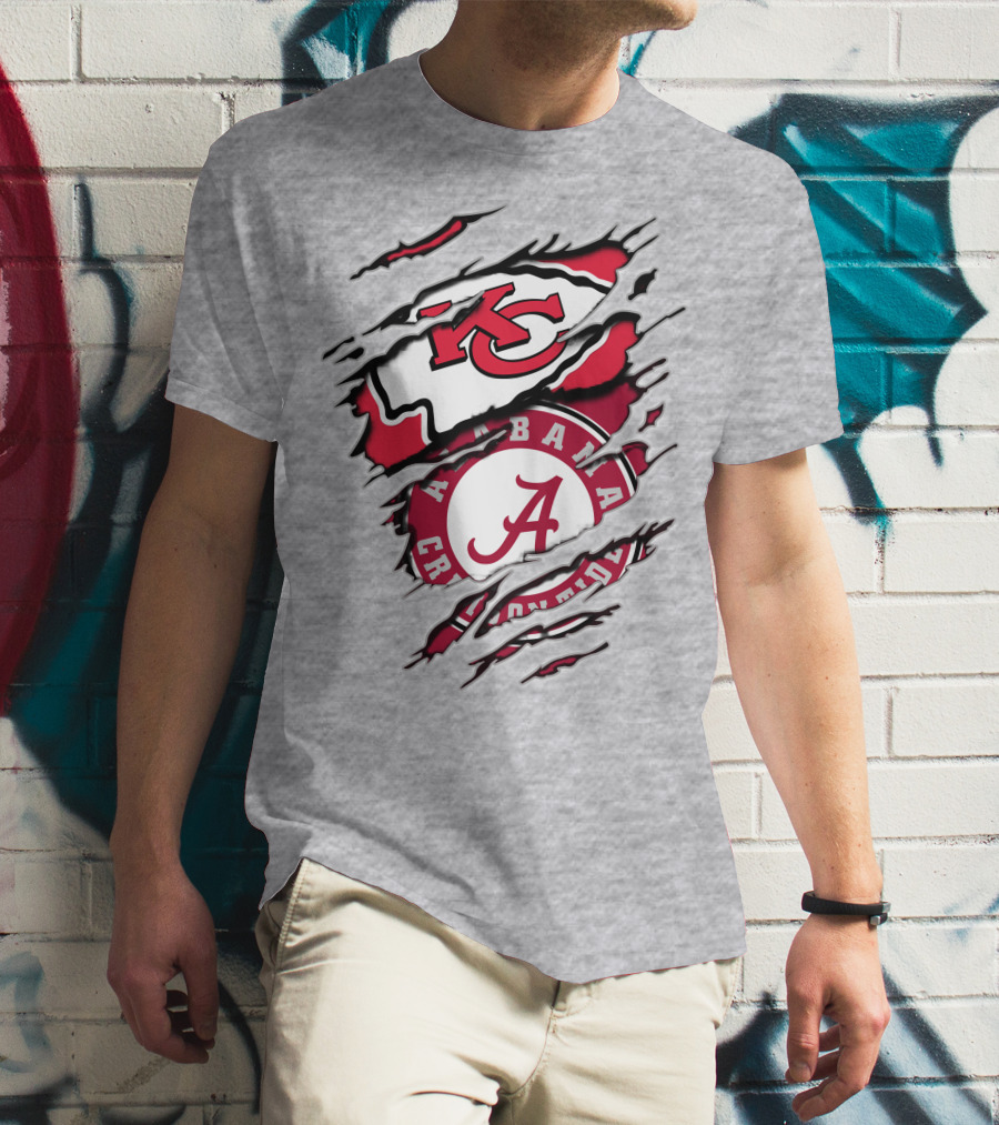 Alabama Crimson Tide And Kansas City Chiefs Fan T-Shirt