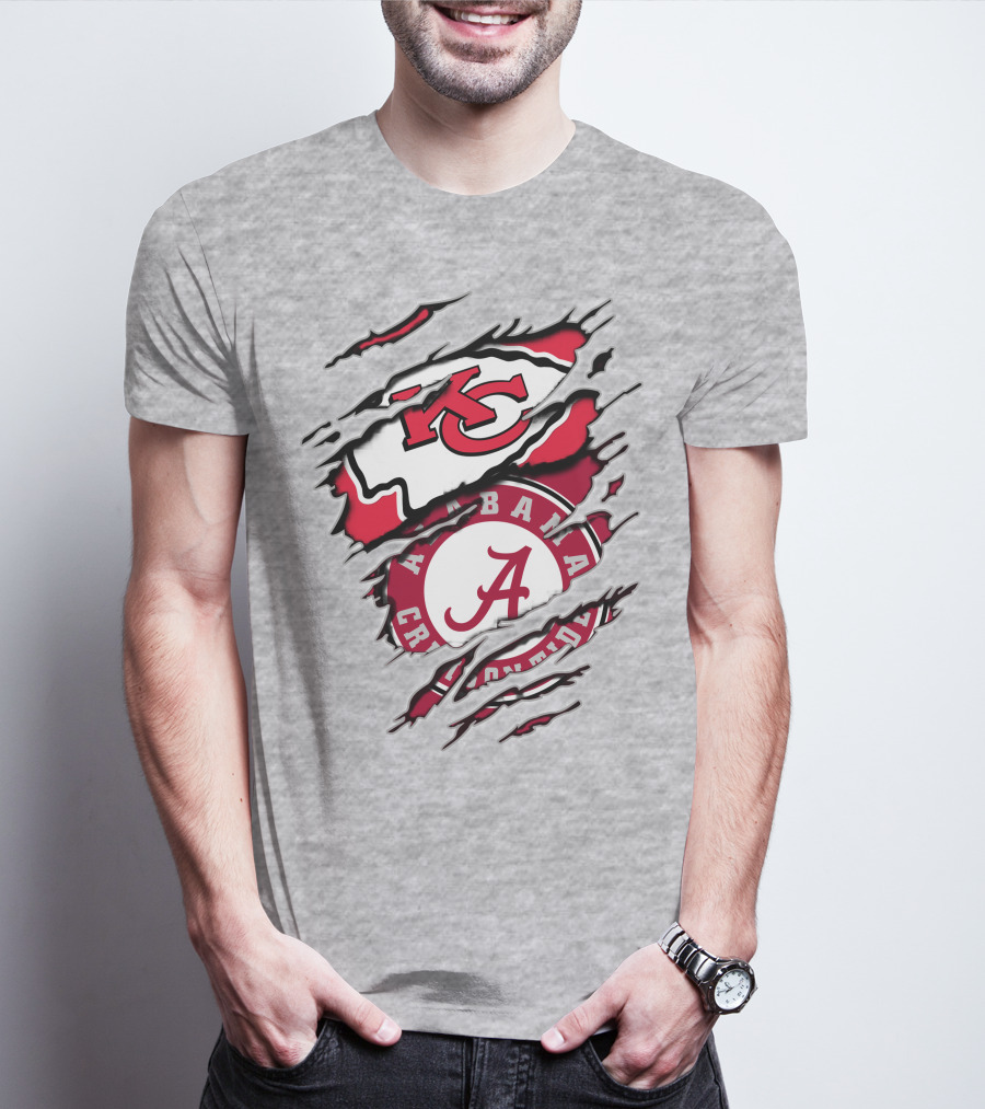 Alabama Crimson Tide And Kansas City Chiefs Fan T-Shirt