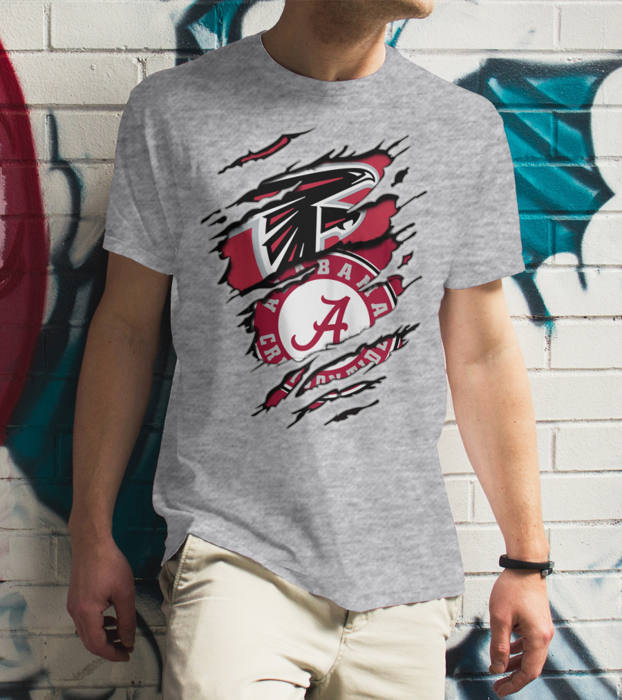 Alabama Crimson Tide And Atlanta Falcons Fan T-Shirt