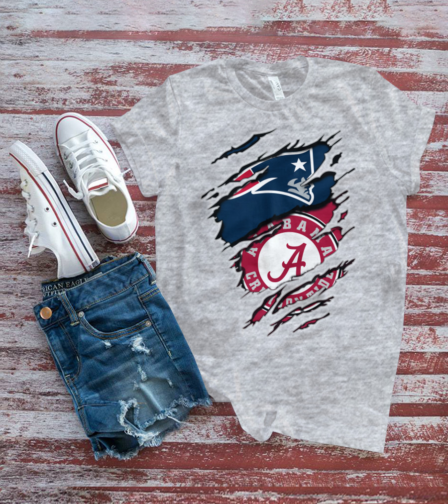 Alabama Crimson Tide Patriots Logo Mashup T-Shirt
